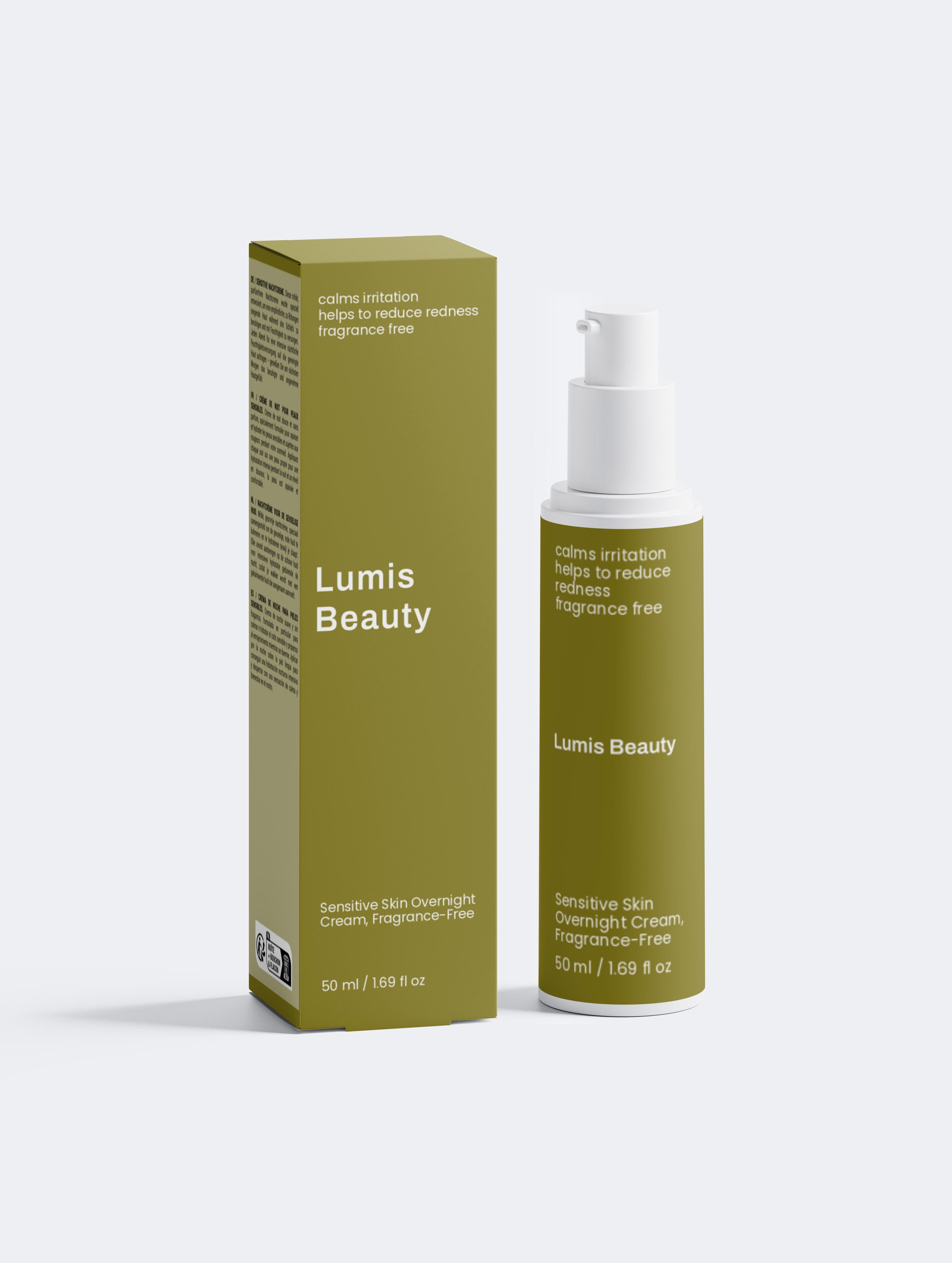 Sensitive Skin Overnight Cream, Fragrance-Free